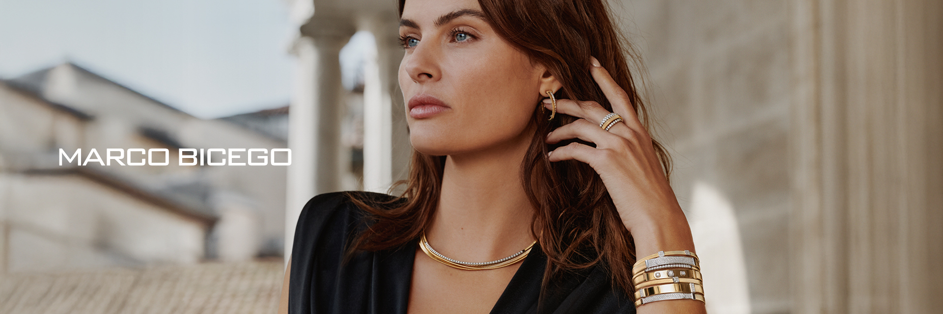 Marco Bicego Marco Bicego Banner Featuring Woman Wearing Marco Bicego Jewelry