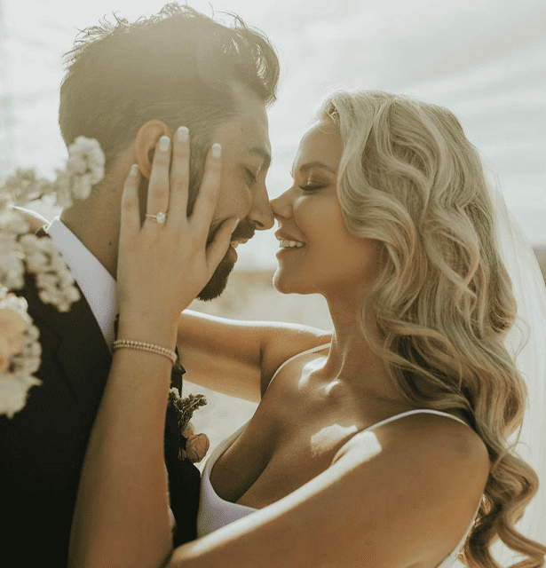 Wedding photo of a couple Wedding photo of a couple