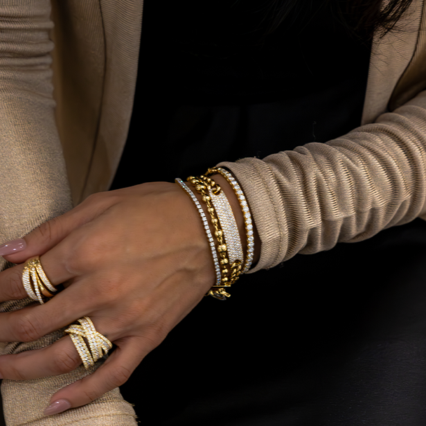 Bracelets Image of a woman wearing bracelets